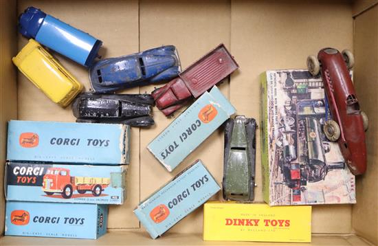 A collection of 1960s Corgi Toys and Dinky Toys, Corgi 201, 404M, 452 x2, 281, 300